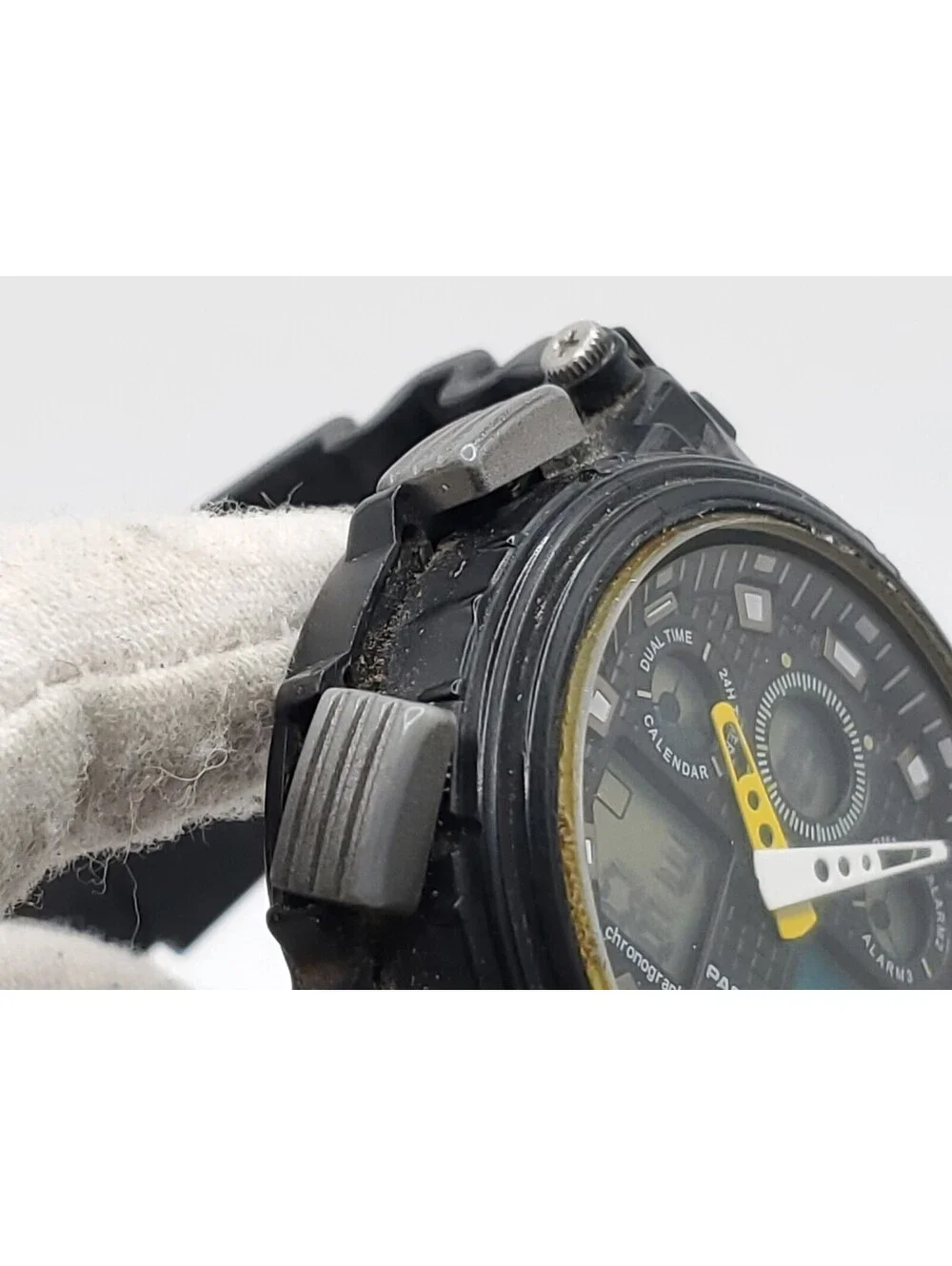 Lapgo PLG-1002AD Watch Mens New Battery Analog Digital 48mm Please Read